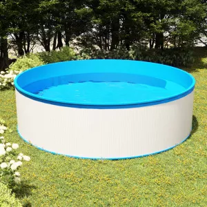 vidaXL Piscină cu valuri, alb, 350x90 cm 92807