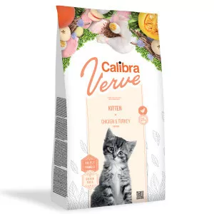 Calibra Cat GF Verve Kitten Pui si Curcan 750 gr
