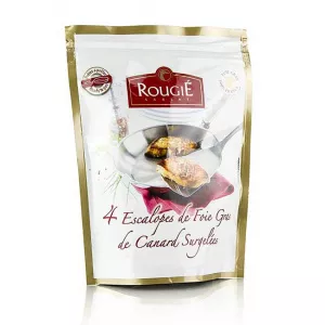 Euralis Foie Gras de Rata, 4 Escalopuri de cca. 35g, Congelat, 140g - Rougié