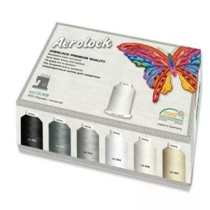 Madeira Set 24 culori ata de surfilat Aerolock 9118B