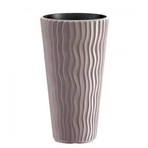 Strend Pro Ghiveci decorativ de flori, rotund inalt, cafeniu, 39x70.8 cm, Sandy