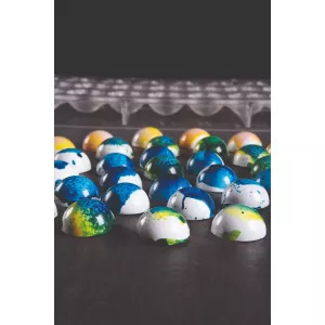 Pavoni Matrita Policarbonat Semisefere Ø 5.5 cm - 8 Praline Ciocolata PC5022FR