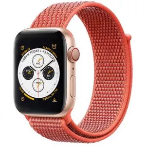 Iuni Curea compatibila cu Apple Watch 44mm, Nylon Sport, Woven Strap, Orange 517709_44