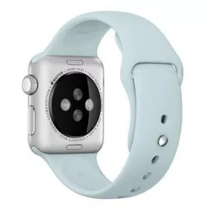 Iuni Curea compatibila cu Apple Watch 1/2/3/4/5/6/7, 44mm, Silicon, Turquoise 12211_44
