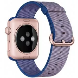 Iuni Curea compatibila cu Apple Watch 44mm, Nylon, Woven Strap, Electric Purple 503528_44