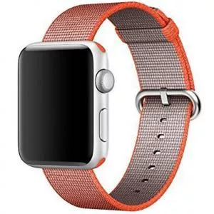 Iuni Curea compatibila cu Apple Watch 44mm, Nylon, Woven Strap, Red Velvet 503665_44