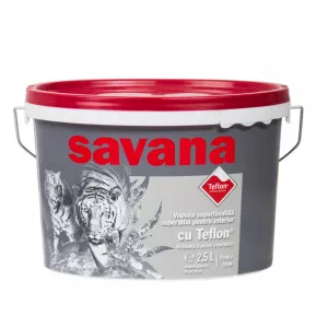 Savana Vopsea superlavabila pentru interior Teflon 15 L + Amorsa 4 L