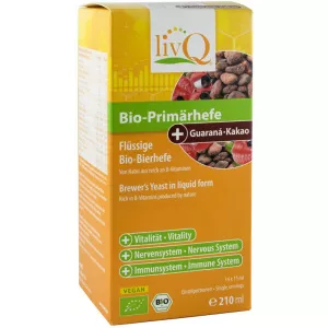 livQ Drojdie bio cu guarana si cacao, 10 ml