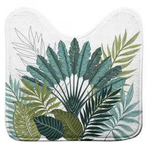 Douceur Covoraș de baie alb-verde pentru WC 45x45 cm Panazio –1630906