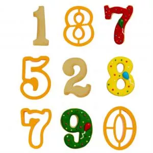 Decora Decupatoare Cifre O 7.5 x H 2.2 cm, Material Plastic, Set 9 Buc 255098