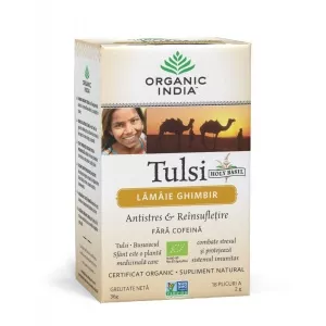 Organic India Ceai Tulsi cu Lamaie si Ghimbir Eco/Bio 18pl