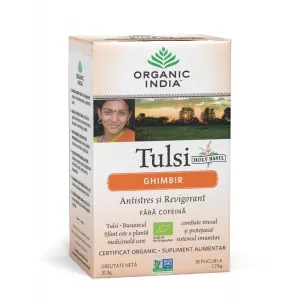 Organic India Ceai Tulsi cu Ghimbir Eco/Bio 18pl