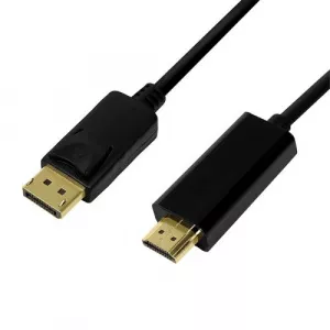 LogiLink DisplayPort - HDMI, 2m, Black CV0127
