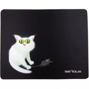 Serioux Mouse Pad Cat and mice MSP02 black SRXA-MSP02