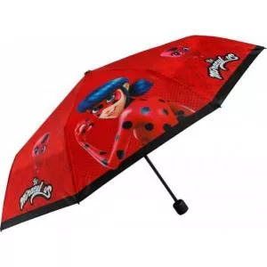 Perletti Umbrela LadyBug rezistenta la vant plianta manuala mini pentru fete