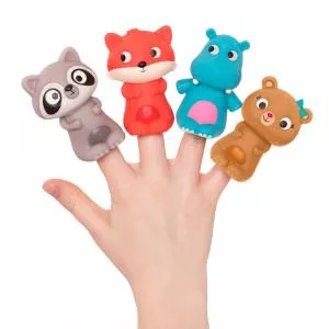 B. Toys Set 4 papusi pentru degete animale din padure