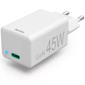 HAMA Incarcator USB-C, PD/Qualcomm®/GaN, 45W, mini, alb 201653