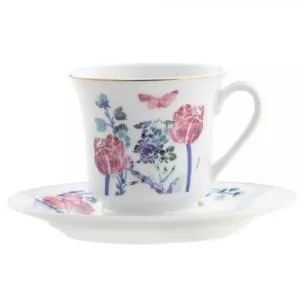 Domotti Set pentru ceai sau cafea 12 piese Clara, 6 persoane, 200 ml, portelan