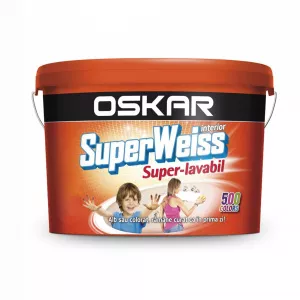 OSKAR Vopsea lavabila pentru interior Superweiss 8.5 L