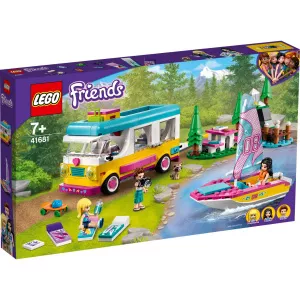 LEGO Furgoneta de camping si barca cu panze (41681)