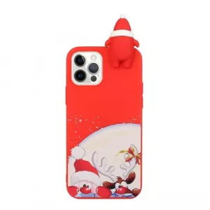 Apple iPhone 12 / 12 Pro TPU Red Nose Santa and Moose Rosie