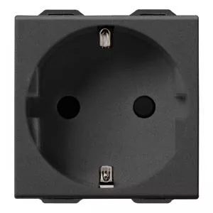 Vimar Priza schuko standard german 2M Neve carbon matt 09208.CM