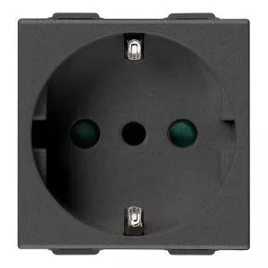 Vimar Priza schuko standard german-italian 2M Neve carbon matt 09209.CM