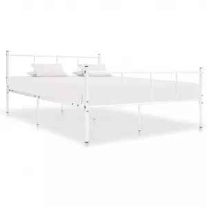 vidaXL Cadru de pat, alb, 160 x 200 cm, metal 284633