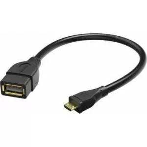 HAMA Adaptor USB 2.0 microUSB Negru  173892