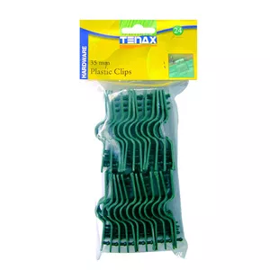 TENAX Plastic Clips verde 35mm 24 buc/punga