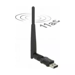 Delock USB 2.0 Dual Band WLAN ac/a/b/g/n Stick 433 Mbps with external Antenna 12462