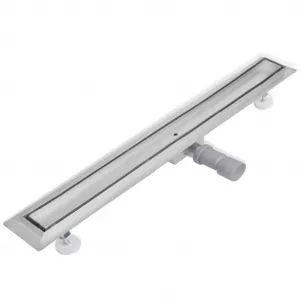 vidaXL Rigolă liniară pentru pardoseală din oțel inoxidabil 1240 x 110 mm