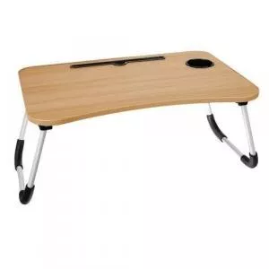 Iso Trade Masa pentru laptop, pliabila, suport pahar, 60x40x28 cm