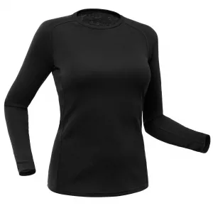 WEDZE Bluză Schi 100 Negru Damă