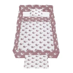 Lorelli Set Bumbac Ranforce 8 Piese TREND Whales Beige