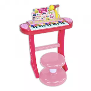 Bontempi Orga Electronica Cu microfon, Cu 31 clape , Roz