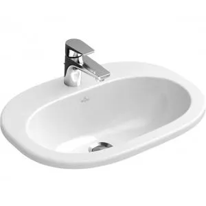 Villeroy&Boch O.novo - Lavoar încastrat, 560x405 mm, fără preaplin, orificiu pentru baterie, alb alpin 41615701