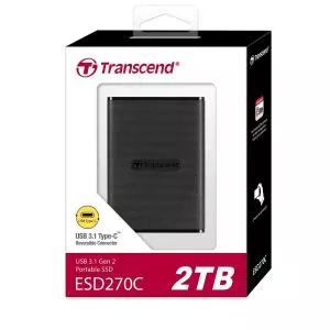 Transcend 2TB ESD270C Portable, USB3.1, Type-C TS2TESD270C