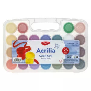 Daco Set 25 culori acril 20 ml Acrilia CU325