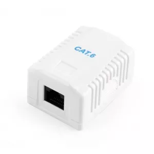 Gembird CAT6 UTP single port surface mount box NCAC-1U6-01