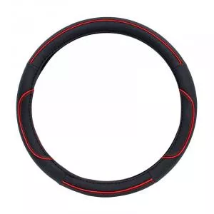 AMiO Husa volan, 37-39 cm, model dungi, Negru/Rosu AM01362