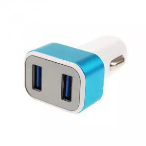 AMiO Incarcator auto, 12/24 V, 1/2 A, 2 x USB, voltmetru digital AM01028