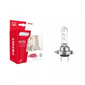 AMiO Set 2 becuri auto cu halogen LumiTec, H7, 55 W, filtru UV AM01403