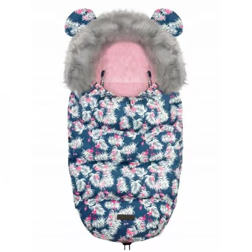 Ricokids Sac de dormit 95 x 48 cm elmi 720012 - bleumarin cu flamingo