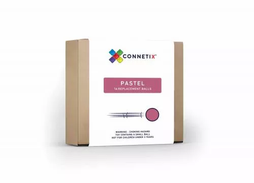 Connetix Extensie - Pastel 16 Replacement Balls, extensie circuit cu bile