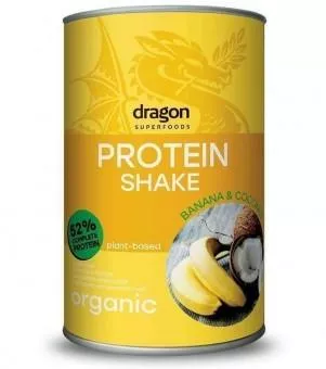 Dragon Superfoods Shake proteic banane si cocos bio 450g - 52% proteine