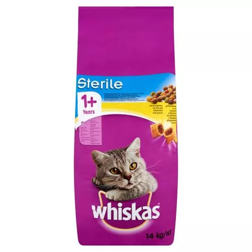 Whiskas sterile hrană uscată 14 kg