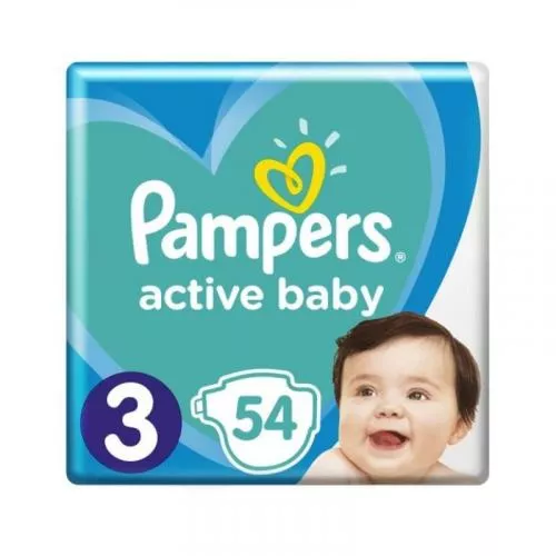 Pampers Active Baby Marimea 3, 6-10kg, 54 bucati