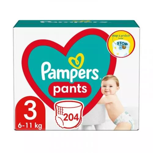 Pampers Pants XXL Box Marimea 3, 6-11 kg, 204 bucati