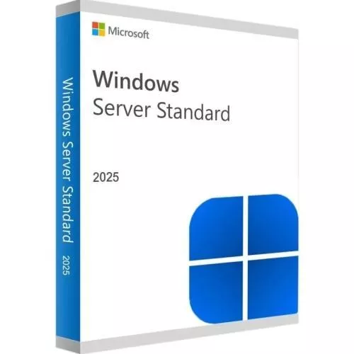 Microsoft Windows Server Standard 2025, 64bit, Engleza, 1pk DSP OEI DVD, 16 Core EP2-25187